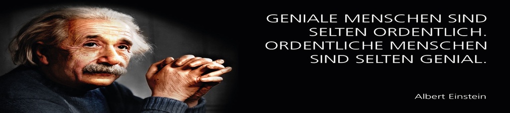 [LA-1815224-H] Holzschild 10x46 cm Einstein Zitat  Geniale Menschen sind selten ordentlich