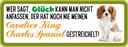 Holzschild 10x27 cm Cavalier King Char. Sp. Hund gestreichelt Tier Haustier