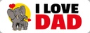 Holzschild 10x27 cm I Love DAD Männer Frauen