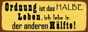Holzschild 10x27 cm Ordnung ist das halbe Leben Dekoration