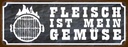 Holzschild 10x27 cm Grill Fleisch ist mein Gemüse Essen Trinken