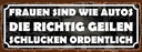 Holzschild 10x27 cm Frauen sind wie Autos Männer