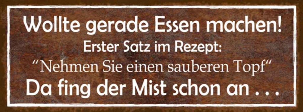 [LA-116676-H] Holzschild 10x27 cm Rezept nehmen Sie sauberen Topf England