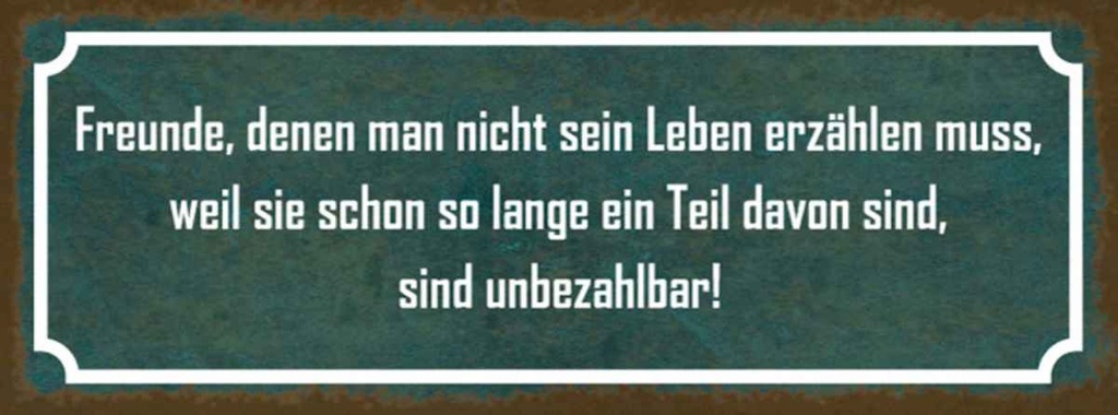 Holzschild 10x27 cm Freunde sind unbezahlbar Dekoration
