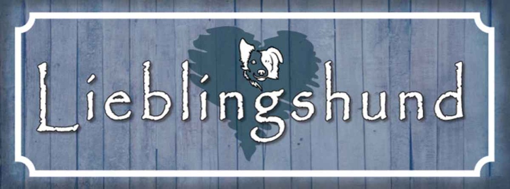 Holzschild 10x27 cm Lieblingshund Herz Hund Tier Haustier