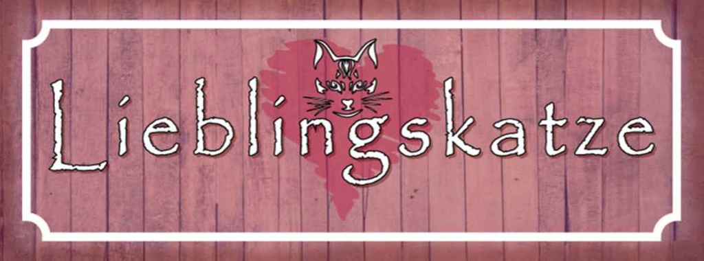 Holzschild 10x27 cm Lieblingskatze Herz Katze Tier Haustier