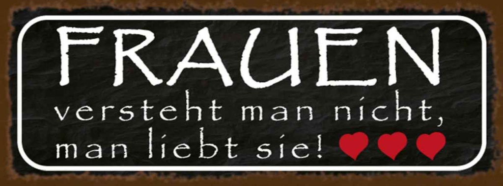 Holzschild 10x27 cm Frauen versteht man nicht Familie Freunde