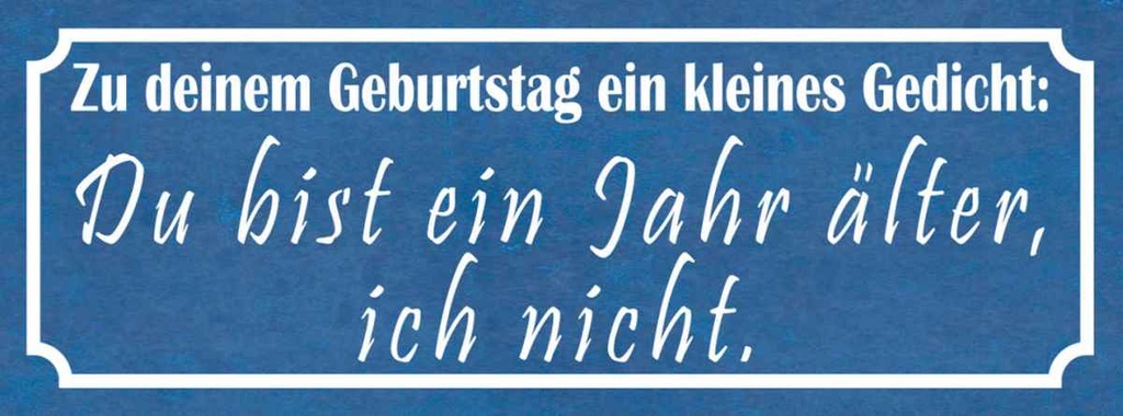 Holzschild 10x27 cm Geburtstag du bist 1 Jahr älter Spruch Zitat