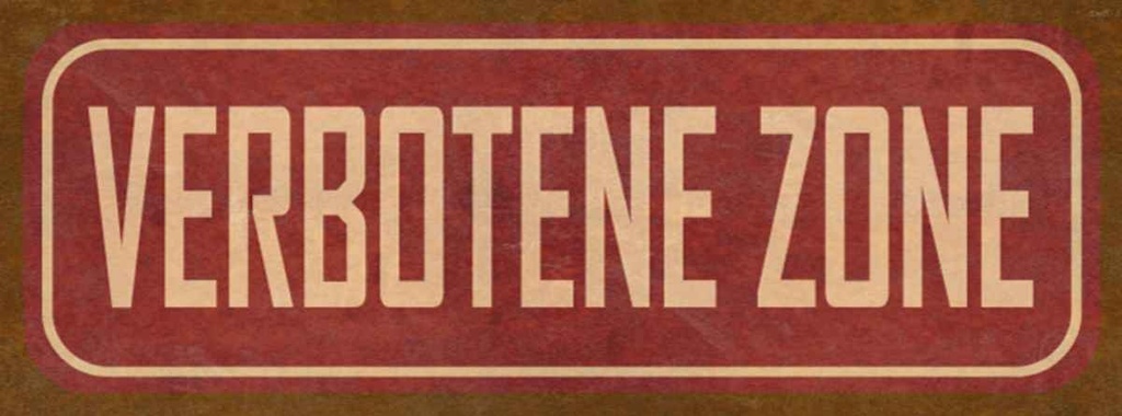 [LA-116863-H] Holzschild 10x27 cm verbotene Zone Warnschild Hinweisschild