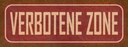 Holzschild 10x27 cm verbotene Zone Warnschild Hinweisschild