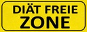 Holzschild 10x27 cm Diät freie ZONE Warnschild Hinweisschild