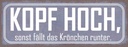 Holzschild 10x27 cm Kopf hoch sonst fällt Krönchen Dekoration