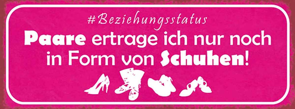 Holzschild 10x27 cm Paare nur in Form von Schuhen Dekoration