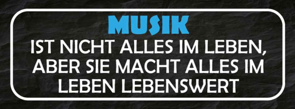 Holzschild 10x27 cm Musik nicht alles im Leben aber Spruch Zitat