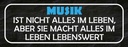 Holzschild 10x27 cm Musik nicht alles im Leben aber Spruch Zitat