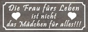 Holzschild 10x27 cm Frau ist nicht mädchen für alles Spruch Zitat