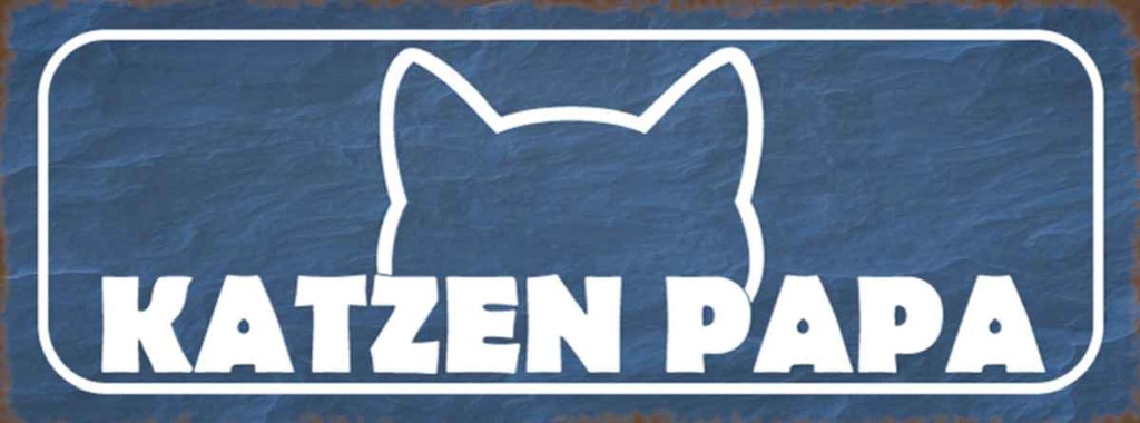 Holzschild 10x27 cm Katzen Papa Tier Haustier