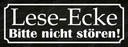 Holzschild 10x27 cm Lese-Ecke bitte nicht stören Warnschild Hinweisschild