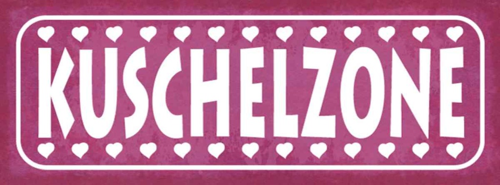 Holzschild 10x27 cm Kuschelzone Herzen Geschenk