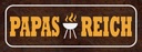 Holzschild 10x27 cm Papas Reich Grill Outdoor Camping