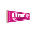 Holzschild 10x27 cm Liebe ist wie Zwiebeln schneiden Spruch Zitat