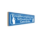 Holzschild 10x27 cm Ernährungsberater Getränke Bier Essen Trinken