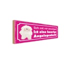 Holzschild 10x27 cm Hund eine haarige Angelegenheit Tier Haustier