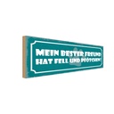 Holzschild 10x27 cm Hund bester Freund Fell Pfötchen Tier Haustier