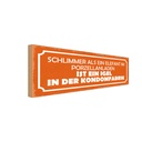 Holzschild 10x27 cm Elefant Porzellanladen Igel in Dekoration