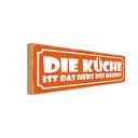 Holzschild 10x27 cm Küche ist das Herz des Hauses Kochen