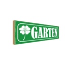 Holzschild 10x27 cm Garten Blume grün Geschenk