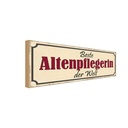 Holzschild 10x27 cm beste Altenpflegerin der Welt Beruf Arbeit