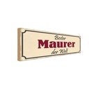 Holzschild 10x27 cm bester Maurer der Welt Arbeit Beruf