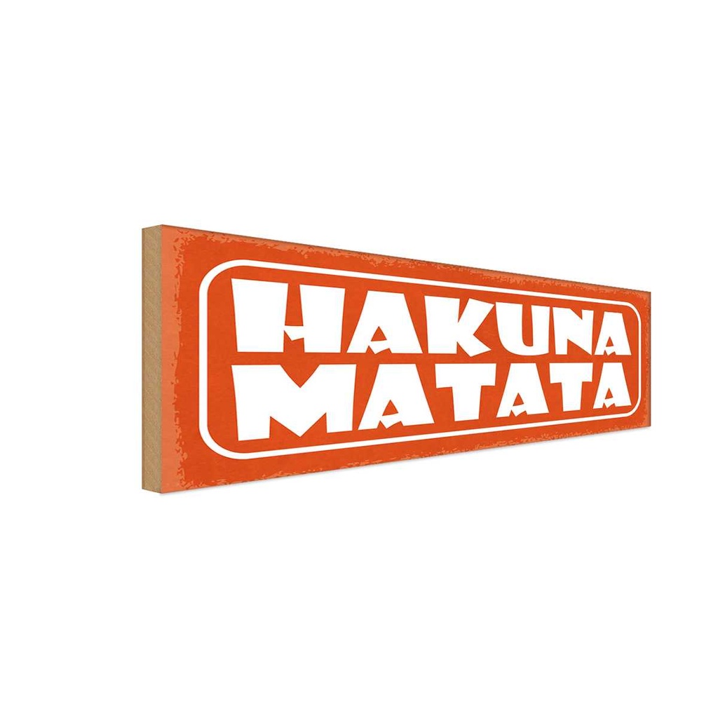 Holzschild 10x27 cm Hakuna Matata Dekoration