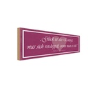 Holzschild 10x27 cm Gkück verdoppelt wenn man teilt Spruch Zitat