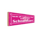 Holzschild 10x27 cm Hund manche Engel Schnurrhaare Tier Haustier