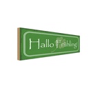 Holzschild 10x27 cm Hallo Frühling Essen Trinken