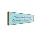 Holzschild 10x27 cm Freundschaft Band zwei Herzen Familie Freunde