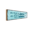 Holzschild 10x27 cm Gott Männer Frauen schuf Himmel Spruch Zitat
