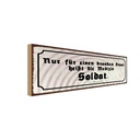 Holzschild 10x27 cm Kranker Staat Medizin Soldat Beruf Arbeit