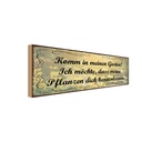 Holzschild 10x27 cm Garten Pflanzen dich kennenlerne Spruch Zitat