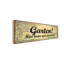 Holzschild 10x27 cm Garten hier kann man träumen Geschenk