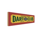 Holzschild 10x27 cm Dart Club professionals Amateur Sport Hobby