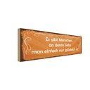 Holzschild 10x27 cm Menschen einfach nur glücklich Dekoration
