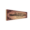 Holzschild 10x27 cm Mitnahme Hundehaare kostenlos Tier Haustier