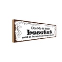 Holzschild 10x27 cm Das Klo ist besetzt kann länger Spruch Zitat