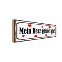 Holzschild 10x27 cm Mein Herz gehört dir Dekoration