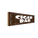 Holzschild 10x27 cm Cigar Bar Zigarrenbar