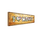 Holzschild 10x27 cm I love Money Geld Dekoration
