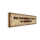 Holzschild 10x27 cm Geheimnis des Erfolgs anzufangen Spruch Zitat